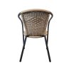 Super-Seat | The Chaises de terrasse empilables Terry | Zwarte metalen stapelstoel met diamant-patroon kunststof zitting en rugleuning. | Horecameubilair