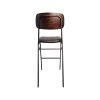 Super-Seat | Les tabourets de bar design Jody | Barkrukken met metalen poten, houten rugleuning en zwarte, zachte stoffen zitting. | Horecameubilair