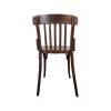 Super-Seat | Chaise en bois avec dossier incurvé, barres verticales et pieds angulaires en bois naturel. | Mobilier pour la restauration