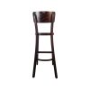 Super-Seat | The Felix tabourets de bar industriels en bois foncé | Donkerhouten barkrukken, metalen frame, gebogen rugleuning, industriële look. | Horecameubilair