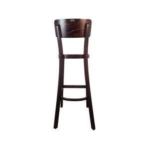 Super-Seat | The Felix tabourets de bar industriels en bois foncé | Donkerhouten barkrukken, metalen frame, gebogen rugleuning, industriële look. | Horecameubilair