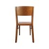 Super-Seat | The Arden chaises design en bois Hutten | Stoel in warm getint hout, rechthoekige rugleuning, vierkante zitting, rechte poten. | Horecameubilair