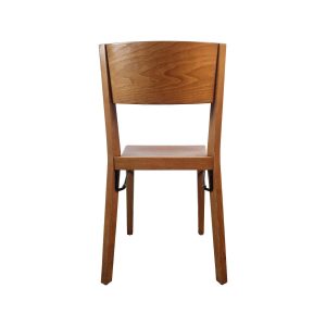Super-Seat | The Arden chaises design en bois Hutten | Stoel in warm getint hout, rechthoekige rugleuning, vierkante zitting, rechte poten. | Horecameubilair