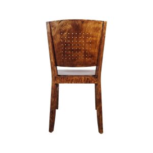 Super-Seat | La chaise de café en bois Marlow Bois patiné chaud, barres fines, petits trous ronds dans le dossier, design robuste et classique. | Mobilier pour la restauration