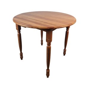 Super-Seat | The Kingsley tables de café vintage en bois rondes 90cm | Ronde houten cafétafel, bruin hout, vier sierlijk gedraaide poten, klassiek design. |. | Horecameubilair