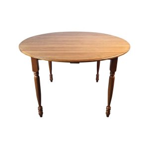 Super-Seat | The Langley tables de café rétro en bois rondes 120cm | Ronde tafel, hout met natural finish, vier gedraaide poten, vintage uitstraling |. | Horecameubilair