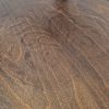 Super-Seat | Sofia chaises de bistrot vintage en bois Thon met armleuningen | Donkerbruin hout, lichtgegraveerd swirl-patroon, rond afgewerkt, zichtbaar houtnerf. | Horecameubilair