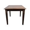 Super-Seat | The Barton tables de café vintage en bois brun foncé 80x80cm | Donkerbruin houten rechthoekige tafel met rechte poten, eenvoudig gesneden details. |. | Horecameubilair
