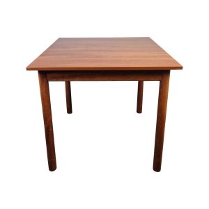 Super-Seat | Tables de café vintage en bois design danois | Table carrée 80x80cm, bois brun clair, surface lisse, pieds cylindriques en chêne. | Horecameubilair