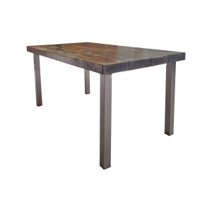 Super-Seat | The Jorg tables (outdoor) and bois de chantier 165x90cm | Rechthoekige houten tafel met naturel blad and zwarte metalen poten, geschikt voor binnen & buiten. | Horecameubilair