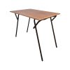 Super-Seat | The Tudor vintage wooden exam folding tables 60x90cm | Table pliante rectangulaire, plateau en bois, pieds en métal noir, marron chaud et noir |. | Mobilier pour la restauration