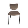 Jazz chaises empilables design rétro d’hôtellerie en velours moka