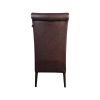 Super-Seat | Chaises d'accueil Lisa noir Diego | Hoge rug, bruine bekleding, houten poten ; chique stoel voor ontvangstruimte. | Horecameubilair