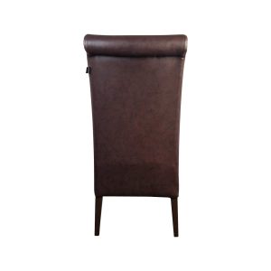 Super-Seat | Chaises d'accueil Lisa noir Diego | Hoge rug, bruine bekleding, houten poten ; chique stoel voor ontvangstruimte. | Horecameubilair