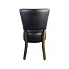 Super-Seat | Les Chaises d'accueil Lisa noir Diego | Zwarte stoel met gebogen rugleuning, houten poten ; materialen : stof en hout. | Horecameubilair