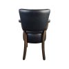 Super-Seat | Les Chaises d'accueil Lisa noir Diego | Table de travail en bois nacré avec poterie et accoudoirs en bois nacré/blanc. | Horecameubilair