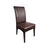 Super-Seat | Zwarte armloze stoel met licht gebogen vloerkleed, houten poten; elegante horeca uitvoering. | Horecameubilair