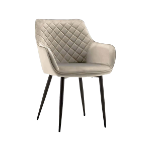 Super-Seat | Chaise moderne avec dossier rembourré, accoudoirs lisses, pieds en métal noir, design contemporain. | Mobilier de restauration