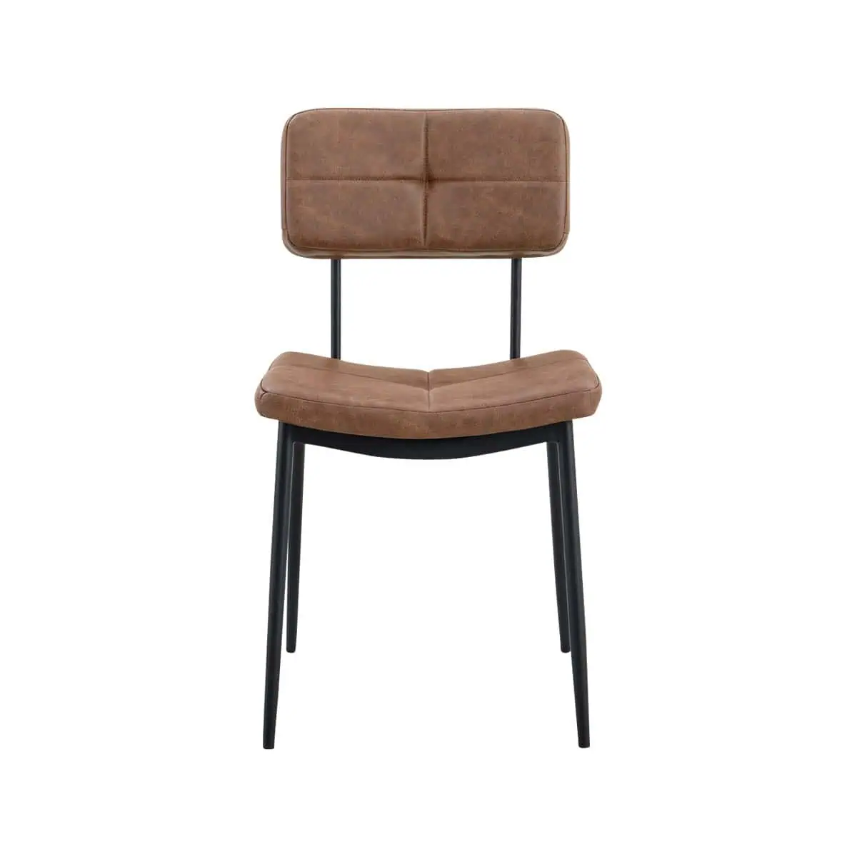 Super-Seat | Maison design chairs velours Mocha | Chaise marron en simili-cuir couleur moka, pieds en métal noir et design épuré. | Mobilier de restauration