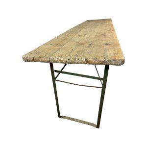 Super-Seat |Table en métal noir et or avec cadre noir, plateau 70 cm, photographiée sur blanc. | Mobilier de restauration