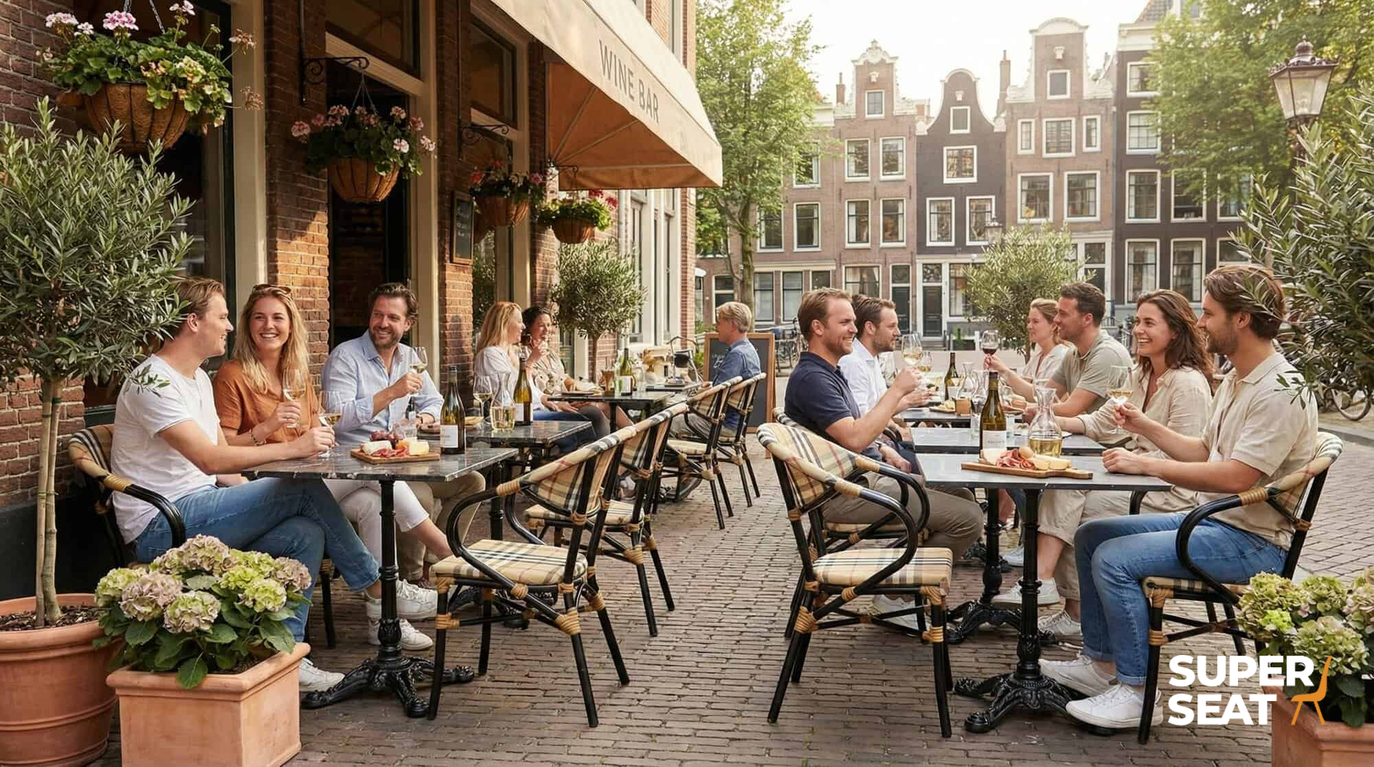 Burlen & Co. chaises empilables outdoor pour la restauration