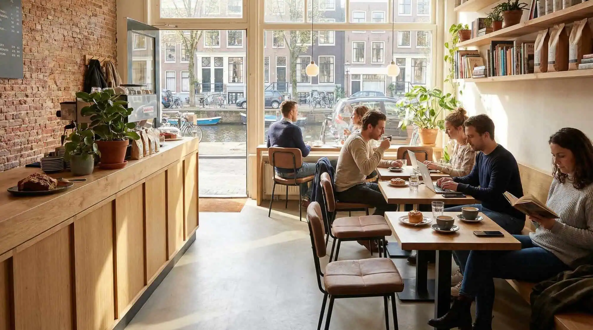 Chaises design vintage Gerlon en cuir cognac