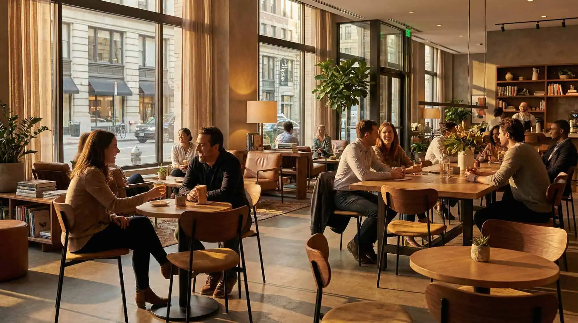 Must chaises design scandinave en bois avec revêtement en velours ocre