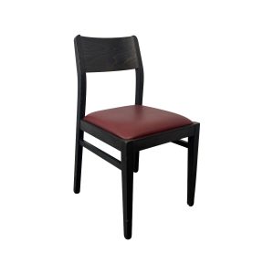 Arthur chaises de café en bois brun foncé avec assise rouge pour la restauration