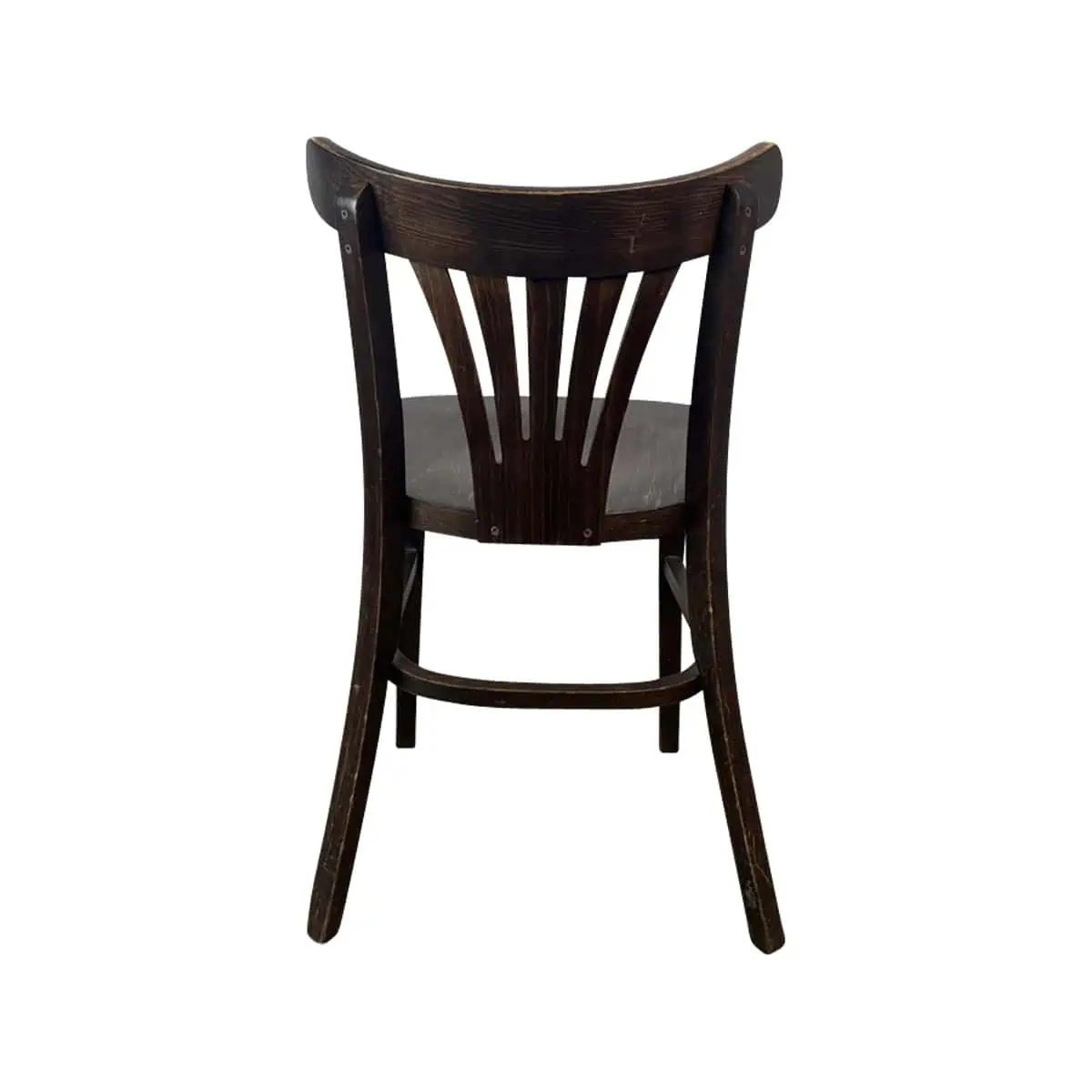 Rivolli Thon chaises empilables en bois brun foncé avec dossier éventail