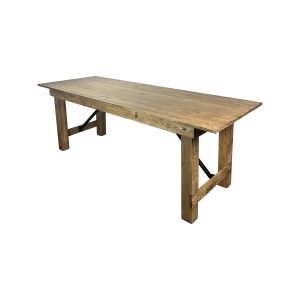 Table de ferme, table à manger rustique en bois naturel 220x80cm