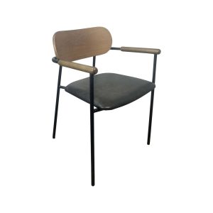 Milford fauteuils design scandinave bois / noir pour la restauration